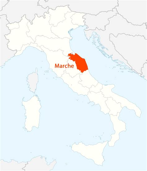 Location of Marche Map - MapSof.net