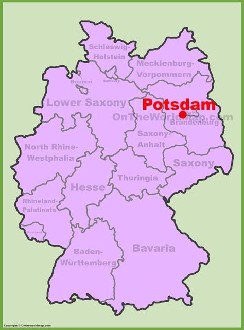 Karte Potsdam - Deutschlandkarte 2023