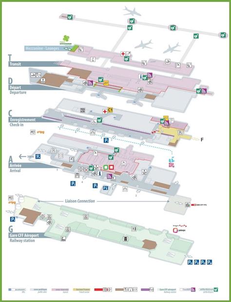 Geneva airport map | Airport map, Geneva airport, Map