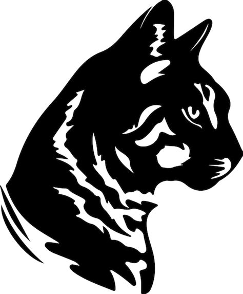 Premium Vector | California spangled cat black silhouette with transparent background