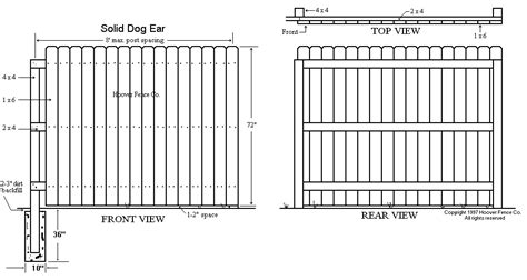 fence plans for a dog eared fence | Fence planning, Fence landscaping, Fence design