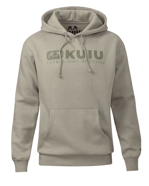 Premium Men's Pullover Block Logo Hoodie | Cement – KUIU