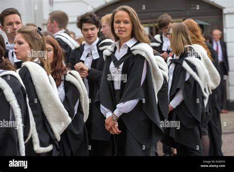 Students from Cambridge University on graduation day after passing ...