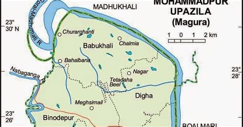 Mohammadpur Upazila Map, Magura District, Bangladesh