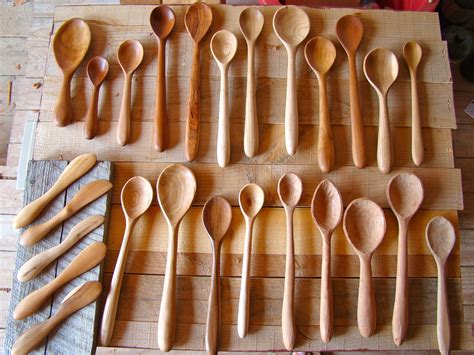 August 2013 spoons | Hand carved wooden spoons, Wood utensils, Wooden workshops