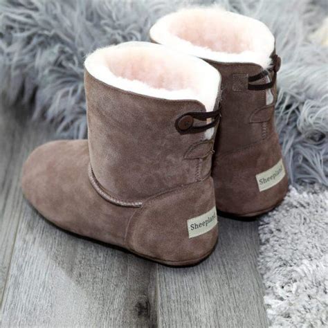 Luxury Sheepskin Indoor Slipper Boots - Factory Seconds (Grey or ...