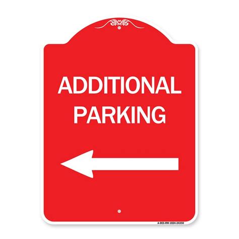 Signmission Designer Series Sign - Additional Parking Sign (Left Arrow)/24350 | Wayfair