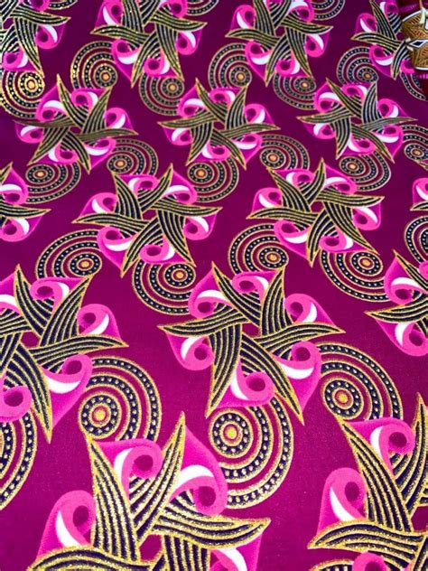 Metallic Pink Fabric by the Yard Floral Cotton Hibiscus - Etsy