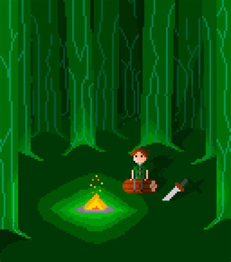Pixel forest animated by BARNABEE9724 on Newgrounds