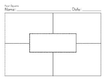 Four Square Organizer by Teaching Knowledge | TPT