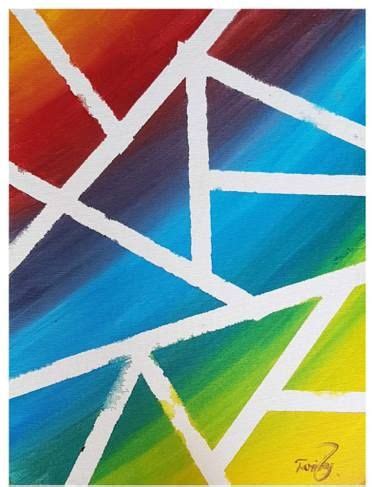 Color and shapes Painting | Geometric painting, Painting, Abstract art ...