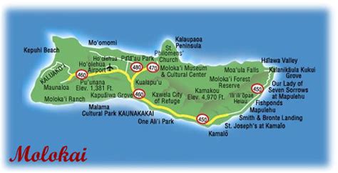 Hawaiian honeymoons, Molokai, overview, activities, photos, map