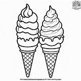 Couple’s Ice Cream Cones Coloring Pages sketch template