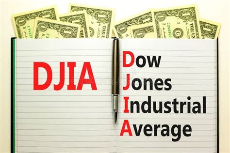 DJIA Dow Jones Industrial Average Symbol. Concept Words DJIA Dow Jones ...