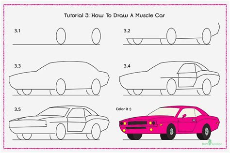 How To Draw A Car Step By Step For Kids? | Car drawing kids, Drawing ...