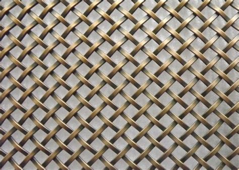 Architectual Decorative Wire Mesh Fence Panels , Stainless Steel Woven Wire Mesh