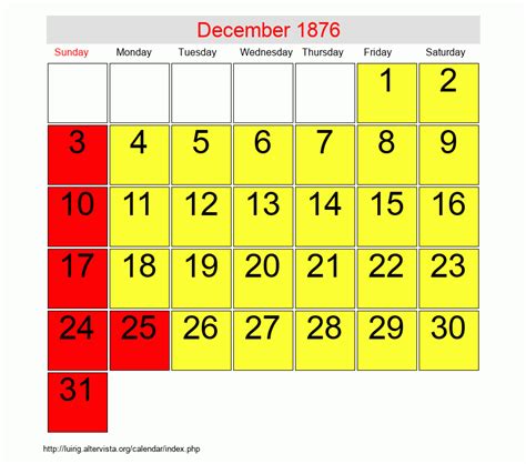 December 1876 - Roman Catholic Saints Calendar