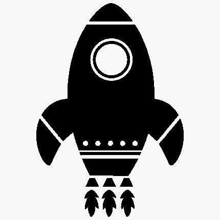 Rocket Ship Silhouette