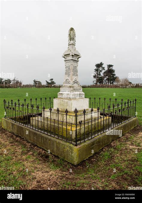 New Zealand Wars memorial, Normanby, Taranaki, New Zealand Stock Photo ...