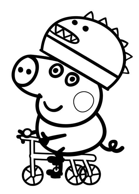 George From Peppa Pig Coloring Page