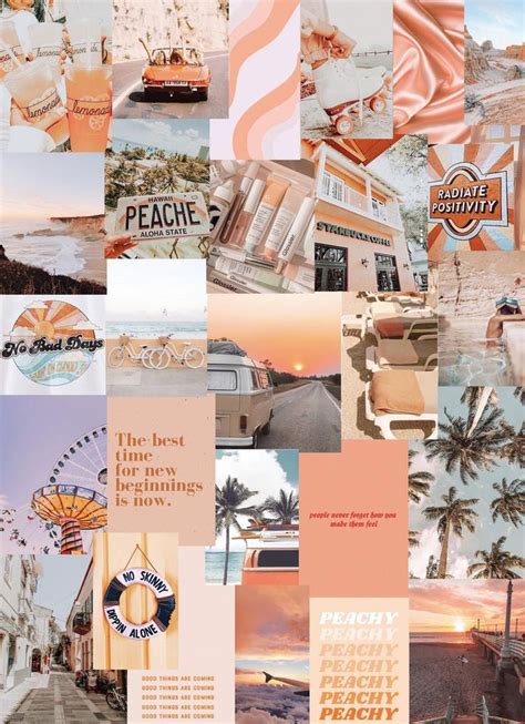 Peach Beach photo art collage pack | Watercolor wallpaper iphone, Aesthetic desktop wallpaper ...