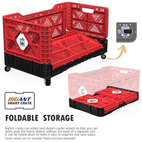 BIGANT Heavy Duty Collapsible " Stackable Plastic Milk Crate - IP734235, 23.8 Of 696575744793 | eBay