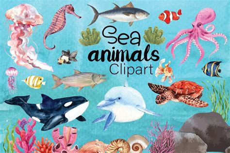 Sea Animal SVG Under The Sea Clipart, Underwater Sea, Print Planner, Ocean Life, Digital Clip ...