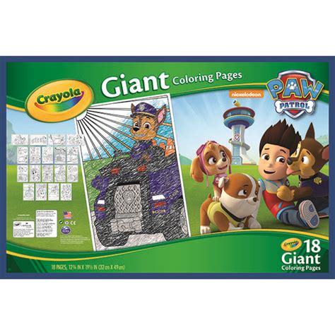 Amazon.com: Crayola Paw Patrol Giant Coloring Pages: Toys & Games