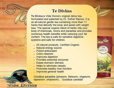 Te Divina Detox Tea Benefits | Detox tea, Detox tea diet, Natural detox ...