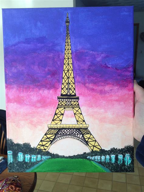 Canvas Painting of Eiffel Tower