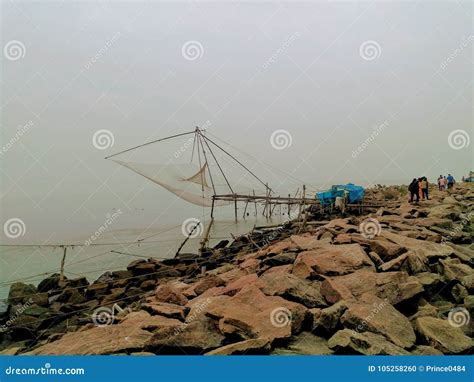 Chinese fishing nets stock photo. Image of fishing, wall - 105258260