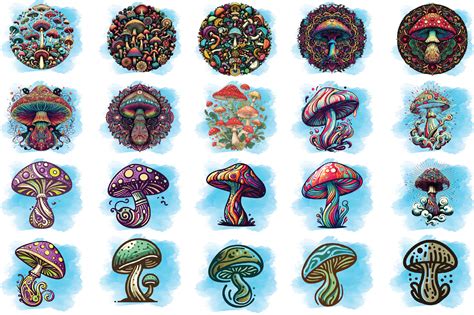 Mushroom Vector Sublimation Bundle Graphic by Crazy Cat · Creative Fabrica