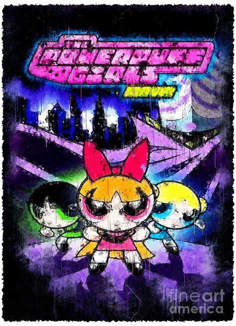 Movie The Powerpuff Girls Movie Mojo Jojo Blossom Buttercup Bubbles Drawing by Tanya Prosacco ...