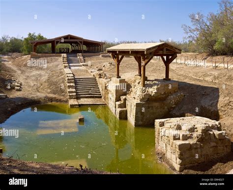 Jesus Baptism Site Jordan River Map