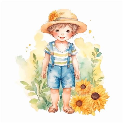 Premium Photo | Watercolor Childrens Illustration