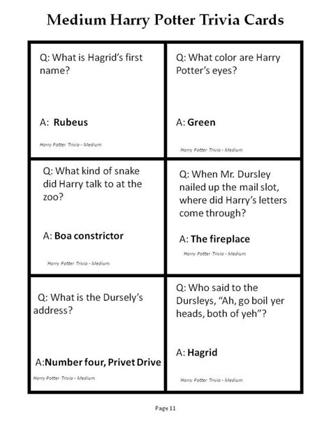 180 Printable Trivia Questions for Harry Potter and the Sorcerer’s Stone - HobbyLark