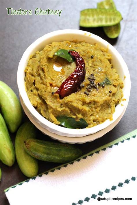 Tindora Chutney | Tondekayi Chutney Recipe - Udupi Recipes