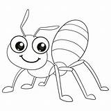 Premium Vector  Coloring Pages Or Books For Kids Cute ant Cartoon sketch template