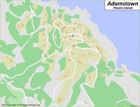 Adamstown Map | Pitcairn Islands | Detailed Maps of Adamstown