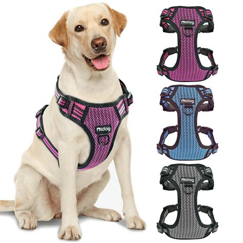 Reflective Front Clip Harness Breathable Mesh No Pull Small Large Dog Harnesses | Shopee Singapore