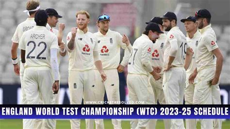 England World Test Championship (WTC) 2023-25 Schedule - Cricket Resolved