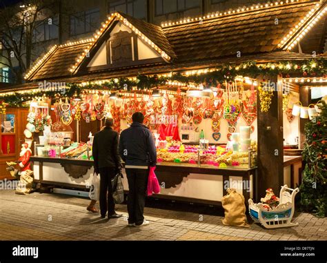 Christmas market stall in Bristol city centre, UK Stock Photo, Royalty ...