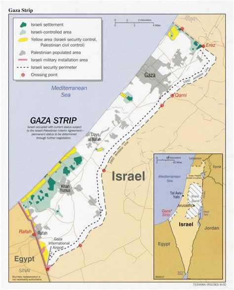 Large detailed map of Gaza Strip | Vidiani.com | Maps of all countries in one place