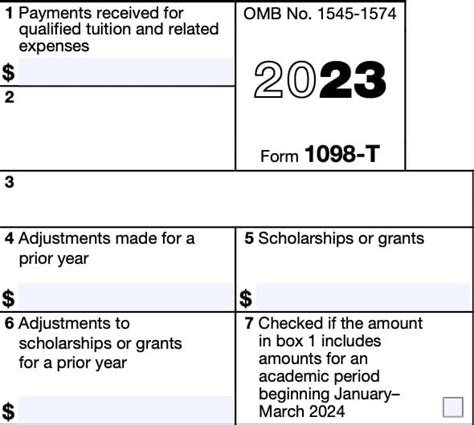 IRS Form 1098-T Instructions - Tuition Statement