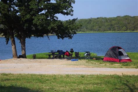 Our campsite at Sportsmans Lake in Oklahoma | Oklahoma lakes, Lake ...