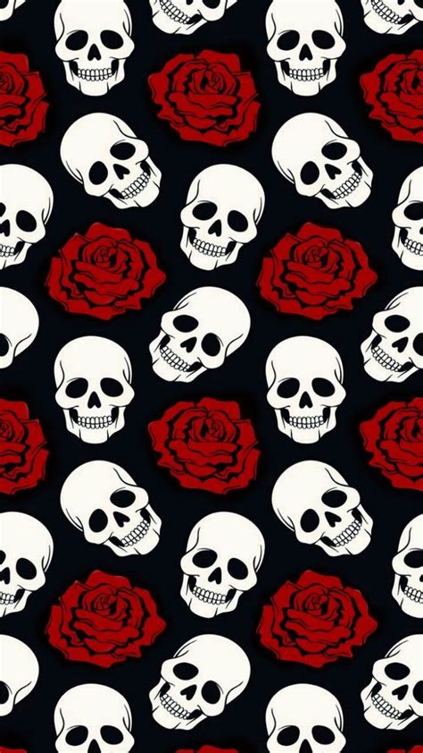 Skulls and Roses Wallpaper HD