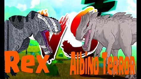 Roblox Dinosaur Simulator - Albino Terror VS T-Rex - YouTube