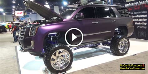 Check Out This Gentle Gaint From 2016 SEMA SHOW! A Purple CADILLAC ...