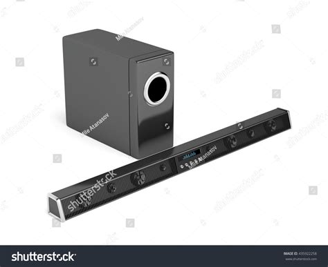 Soundbar Subwoofer On White Background 3d Stock Illustration 435922258 ...