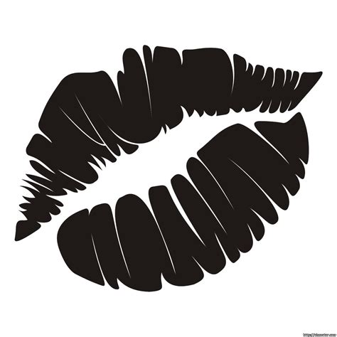 lips silhouette | Free Vector Description: Free vector illustration - Lips mark Más Silhouette ...